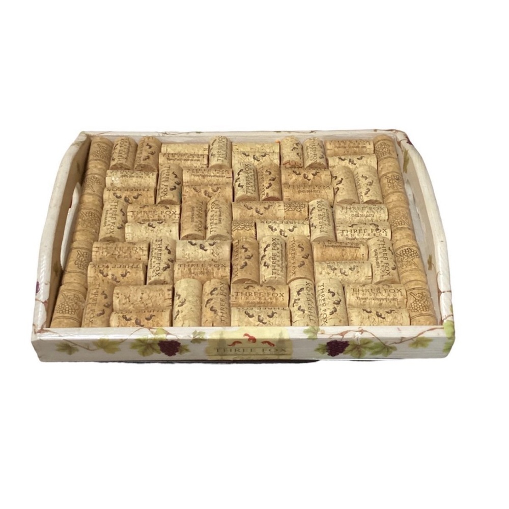 Hand Crafted Wine Cork Serving Tray